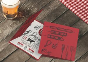 barbecue folded cards