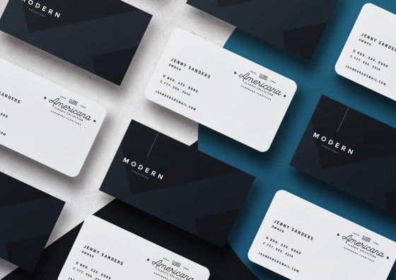 black and white plastic business cards