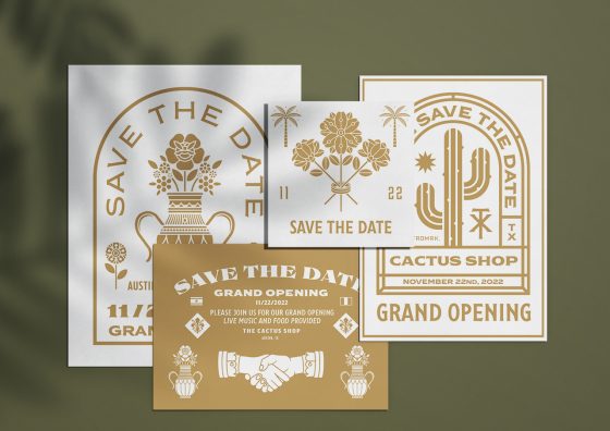 store opening save the date card
