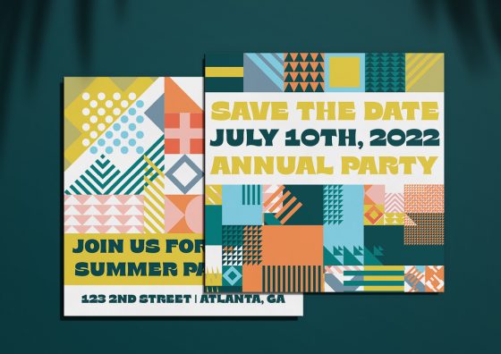 save the date cards summer party
