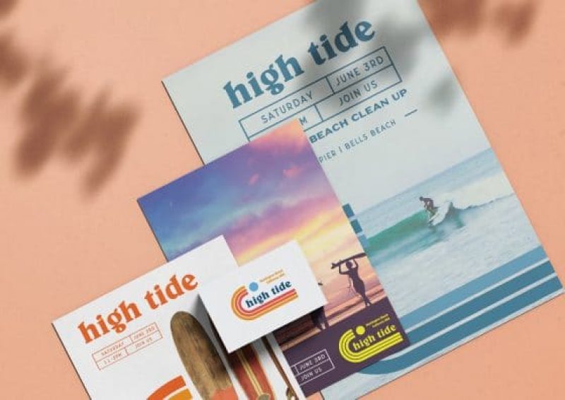 custom leaflets beach theme